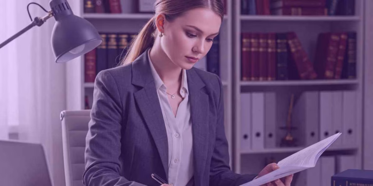 Uma advogada atuando em um processo envolvendo litigância de má-fé.