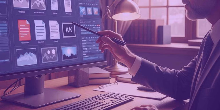 Advogado analisando provas digitais