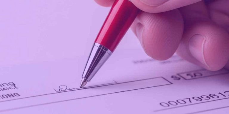 Advogado analisando um título de crédito