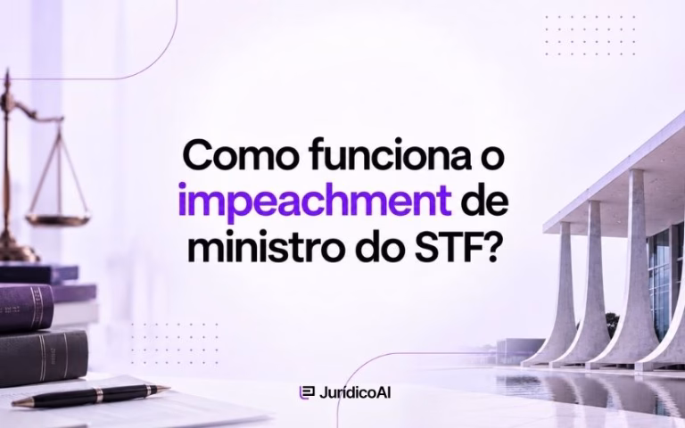 O impeachment de ministro do STF é um processo por crime de responsabilidade que tramita no Senado Federal, conforme a Constituição e a Lei nº 1.079/1950.